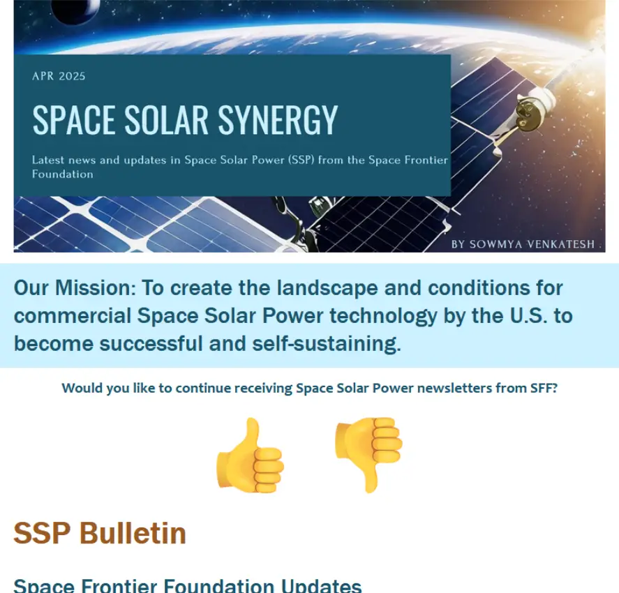 Space Solar Synergy: February 2025